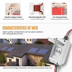 Solar Panel Disconnect Switch 400V DC/AC 30A PV Disconnect Switch Outdoor IP6…