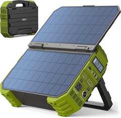 1000W Solar Generator with Built‑In Panel, 614Wh LiFePO4 Power Station