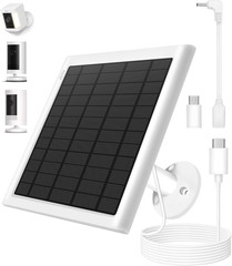 8W Solar Panel for Ring Camera, Solar Panel Charger Compatible with Ring Stick u