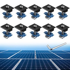 10Pcs Solar Panels Mid Clamps for Unistrut Aluminium Panel Brackets 30Mm/35Mm
