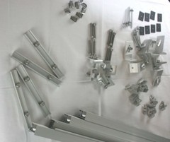 Solar Rail kit for 4 panels w/ clamps, L brackets w/7.3ft rails(not 3.6ft rails)