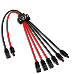 Solar Y Branch Adapter 2 to 4 PV Cable Tool-Free IP68 Waterproof Solar