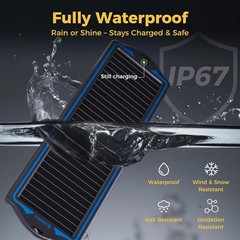 Compact Solar Battery Charger, 1.8W Panel for Automotive and Marine Applications