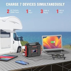 Open Box 250Wh Solar Power Bank, 300W R200 Red