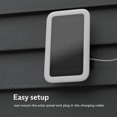 Solar Panel for Outdoor Security Camera,White