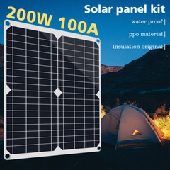 6000W Inverter Solar Panel Kit Complete Solar Power Generator 100A Home 110V Set