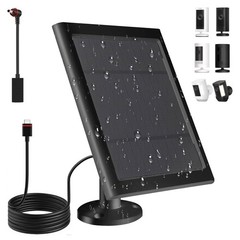 Solar Panel for Ring Camera2nd Generation Dustproof Waterproof 5W Solar Panel…