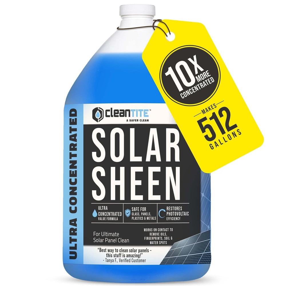 Solar Panel Cleaner 1 Gallon (Makes 512 G) – Super Concentrated Cleaning Solu…