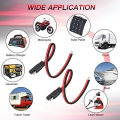 10AWG SAE Connector Extension Cable, Quick Disconnect Plug – Automotive & Sol…
