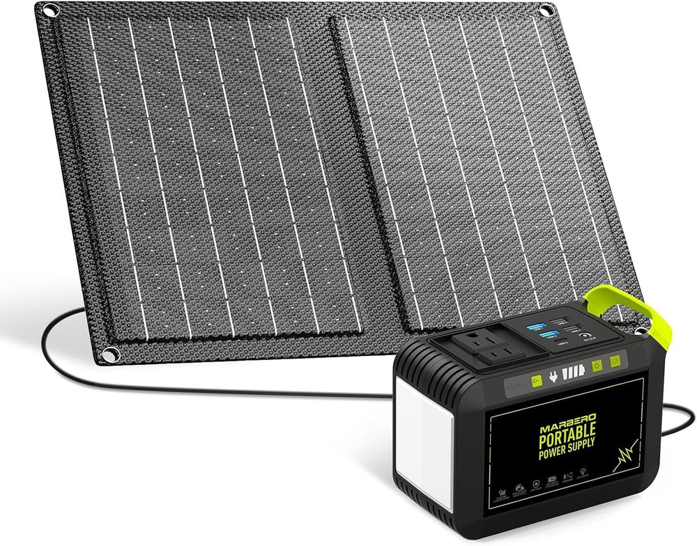 88.8Wh Solar Generator with 21W Solar Panel Included Portable Power Station 80W