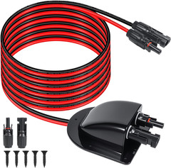 Solar Cable Entry Gland With10Awg Solar Extension Cable Compatible with MC4, Wea