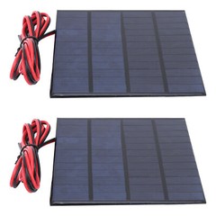 2Pcs Mini Solar Battery Module With 1Meter Cable Hand Operated Supplies DC 12V