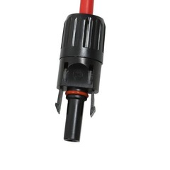 1 Pair 5 Feet Solar Panel Extension Cable Wire Connector 10 AWG Black + Red