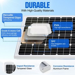 200 Watts 200W Monocrystalline Solar Panel 12V for Battery Charger Caravan Home