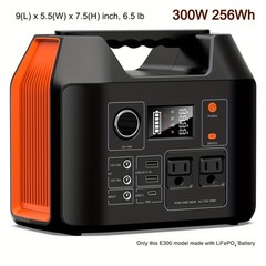 300W/100W Portable Power Station Solar Generator w/ AC DC USB LED for Camping RV