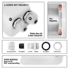Link Solar Weatherproof ABS Solar Double Cable Entry Gland for All Cable Types