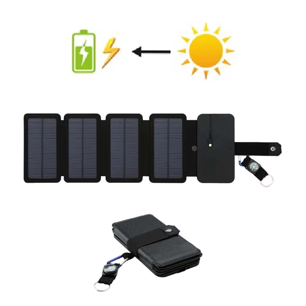 Outdoor Solar Panel Charger Foldable Camping Hiking Backpacking Travel Power Sma
