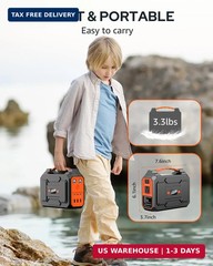 Solar Powered Generator 200W Peak/100W Rated, Portable Solar Generator Power Sta