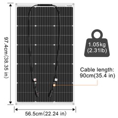 Dokio 100W 200W Efficient Flexible Solar Panel Kit for Batteries Power banks RV
