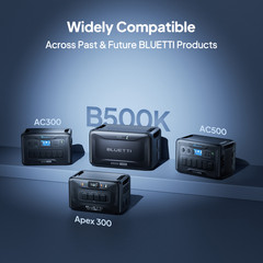 BLUETTI B500K 5120Wh Expansion Battery for AC200L/AC300/AC500/Apex 300 Backup