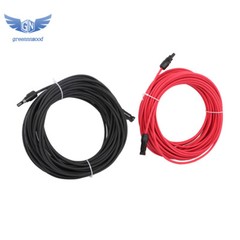 12AWG 4mm² 20M Black+Red Solar Panel Extension Cable Wire+Connector