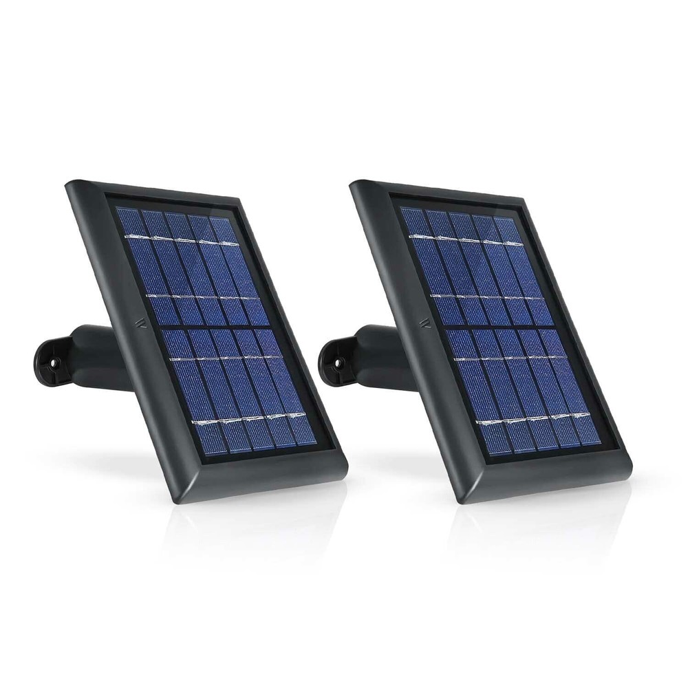 Wasserstein Solar Panel with 13.1ft/4m Cable Compatible with Eufy Cam 2C – Black