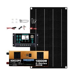 10000W Inverter 800WSolar Panel Solar Power Generator 100A Home 110V Grid Syst