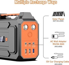 100W/110V External Battery Power Pack 39600mAh Portable Power Bank with LED