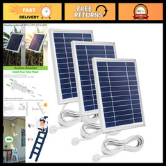 3 Pack Solar Panel Charger for Arlo Pro 5S, Pro 4, Pro 3, Ultra 2, Go 2 – Waterp