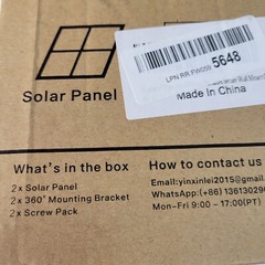 PAIR 4W 5V High Efficiency Solar Panels Micro USB Connector