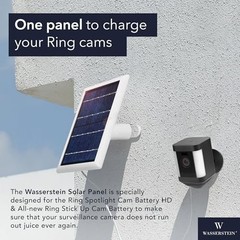 Wasserstein Solar Panel 2-Pack for Ring Spotlight Stick Up Outdoor Cameras