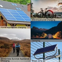 12V 25W Protable Solar Panel Kit Dual USB w/ 100A LCD Display Charge Controller