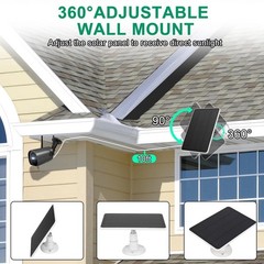 4W Solar Panel for Security Camera IP65 Waterproof 5V Solar Chargers with 9.8ft
