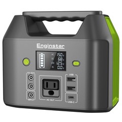 EnginStar Portable Power Station, 150W 155Wh Power Bank with 110V AC Outlet, …