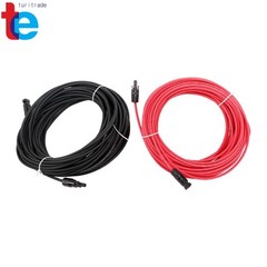 Solar Panel Extension Cable 4mm² 20M Red+Black w/M4 Plug for Outdoor Power Syste