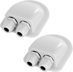 2 Pack IP68 Waterproof Solar Cable Entry Gland Restmo for RV Marine Boat