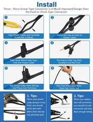 SUNVIE Landscape Lighting Connectors Fastlock Low Voltage Wire Connector, Wat…