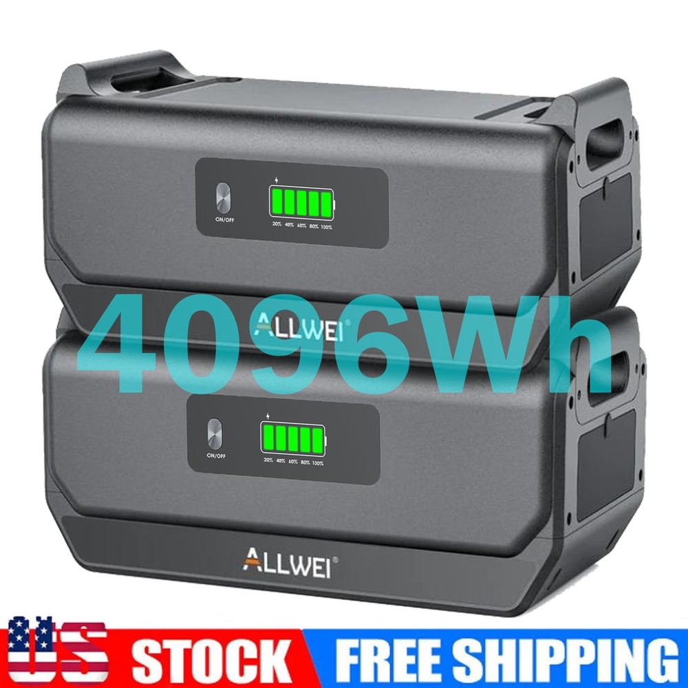 ALLWEI 4096Wh Expansion LiFePO4 Battery for PPS2400 Portable Power Station