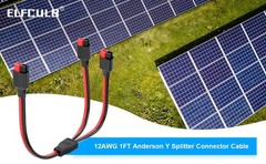 Anderson Y Splitter Cable,12AWG Solar Charging Cable for Solar Generator Power