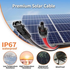 10AWG Solar Cable with Pair of Connectors Solar Panel Adaptor Kit Tool, Exten…