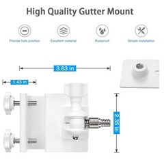 Gutter Mount for Ring Solar Panel, No-Drill Solar Panel Mount for Arlo, Eufy,…