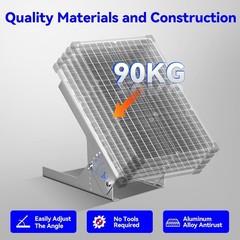 13.8in Adjustable Solar Panel Mount Stand 0-60°Tilt Bracket | Stainless Steel…