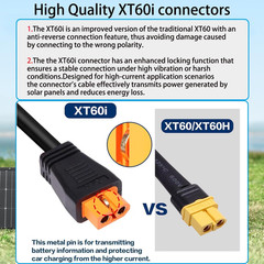 Xt60I Car Charger Cable for Anker SOLIX & Ecoflow Delta Power Stations