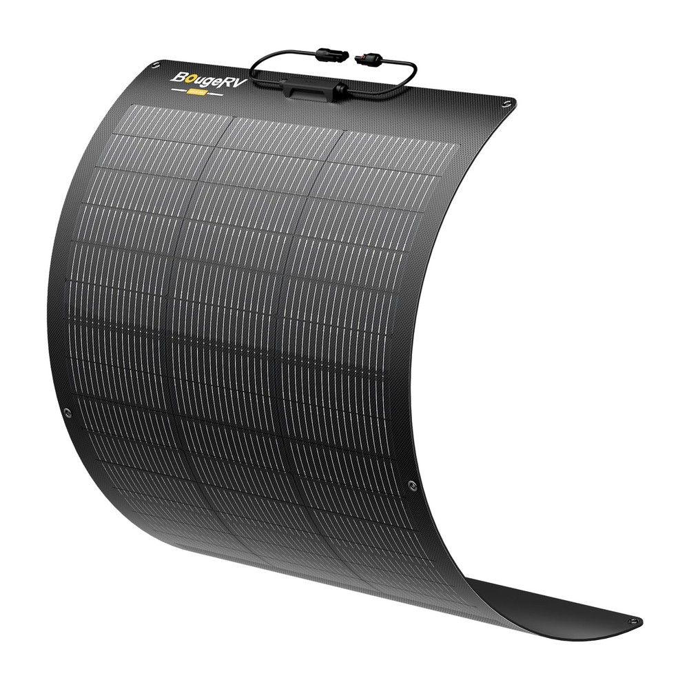 1PC BougeRV 100W Arch Pro Flexible Fiberglass Solar Panel Anti-Shading N-Type