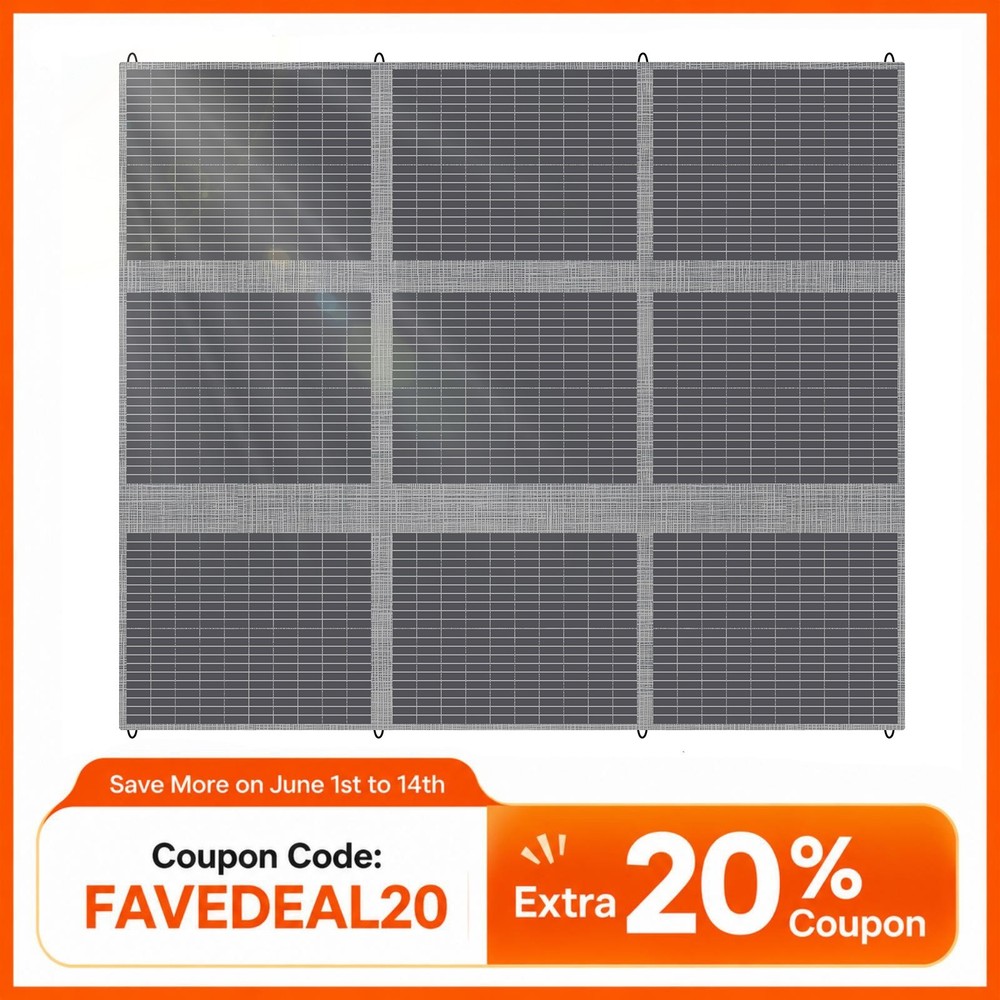 MHPOWOS 400W Solar Panel Blanket Portable Solar Suitcase Foldable Solar Panel