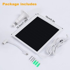 Durable Waterproof Solar Panel for Ring Battery Cameras – 360° Adjustable Mount