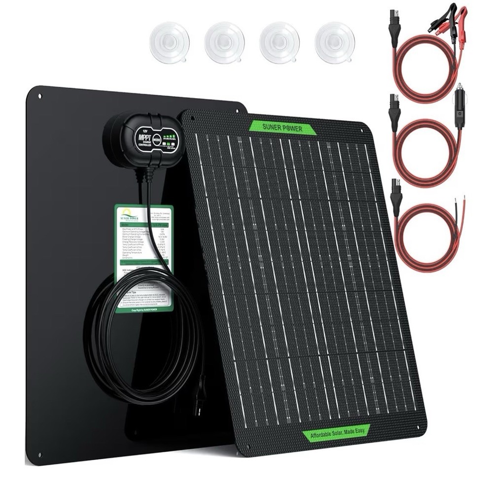 20W 12V Solar Panel Trickle Charging Kits Solar Battery Charger & Maintainer PRO