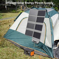 MHPOWOS 80W Foldable Solar Panel Blanket with USB for Phone Power Bank Tablet