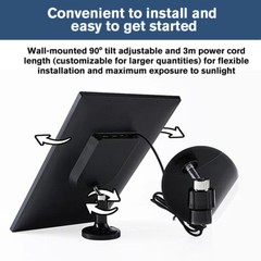 30W Portable 5V Solar Panel For Camera Surveillance Battery WithType-C Output