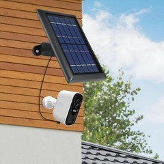 Wasserstein Solar Panel with 13.1ft/4m Cable Compatible with Eufy Cam 2C – Black